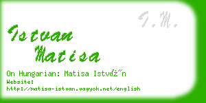 istvan matisa business card